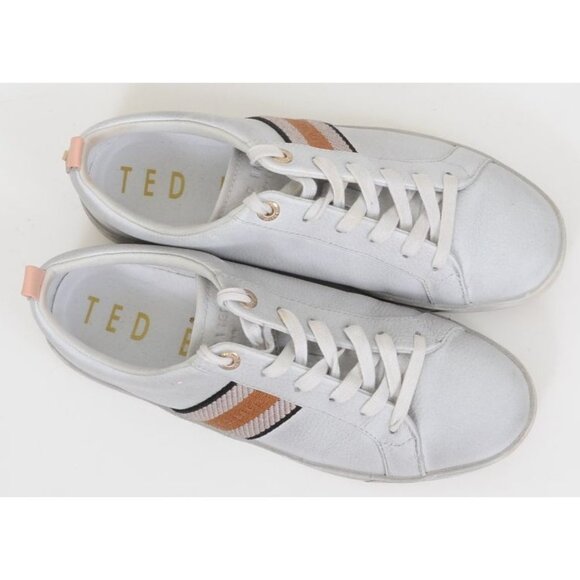 Ted Baker Women's 9M Bailey Icon Leather Lace-up Sneaker Atheleisure Preppy - Picture 4 of 8